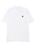 Maison Kitsuné bold fox head patch polo shirt - White