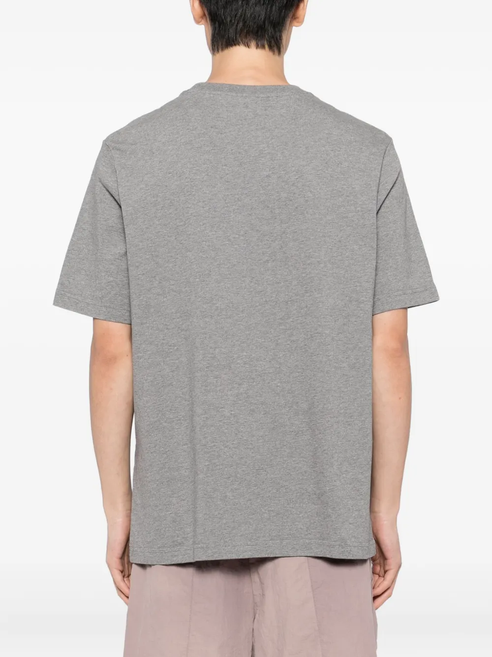 Maison Kitsuné T-shirt met vossenkop-patch Grijs