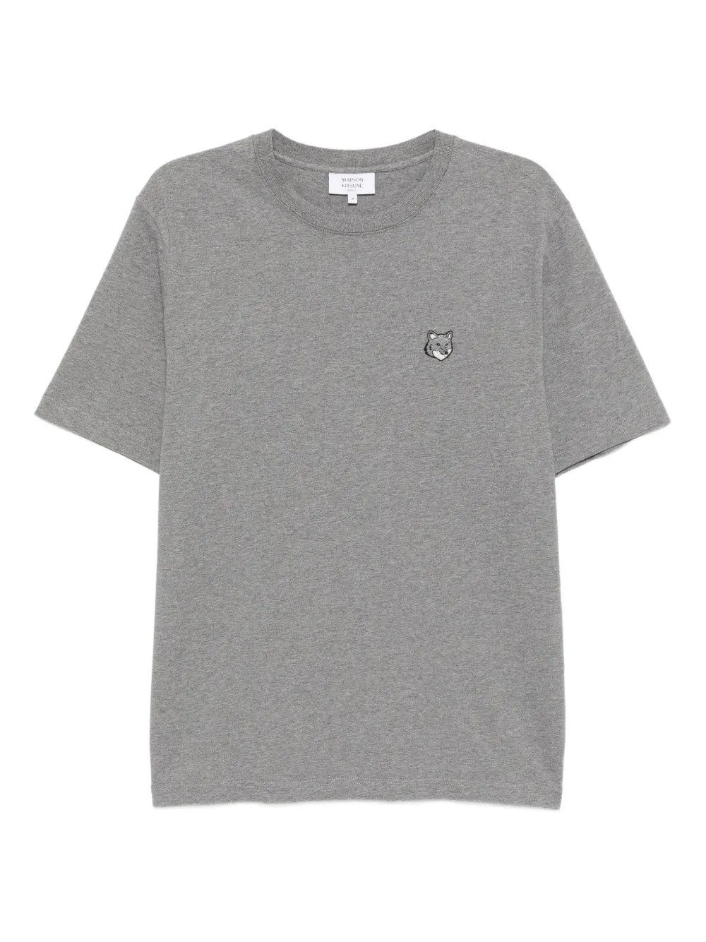 Maison Kitsuné T-shirt met vossenkop-patch Grijs