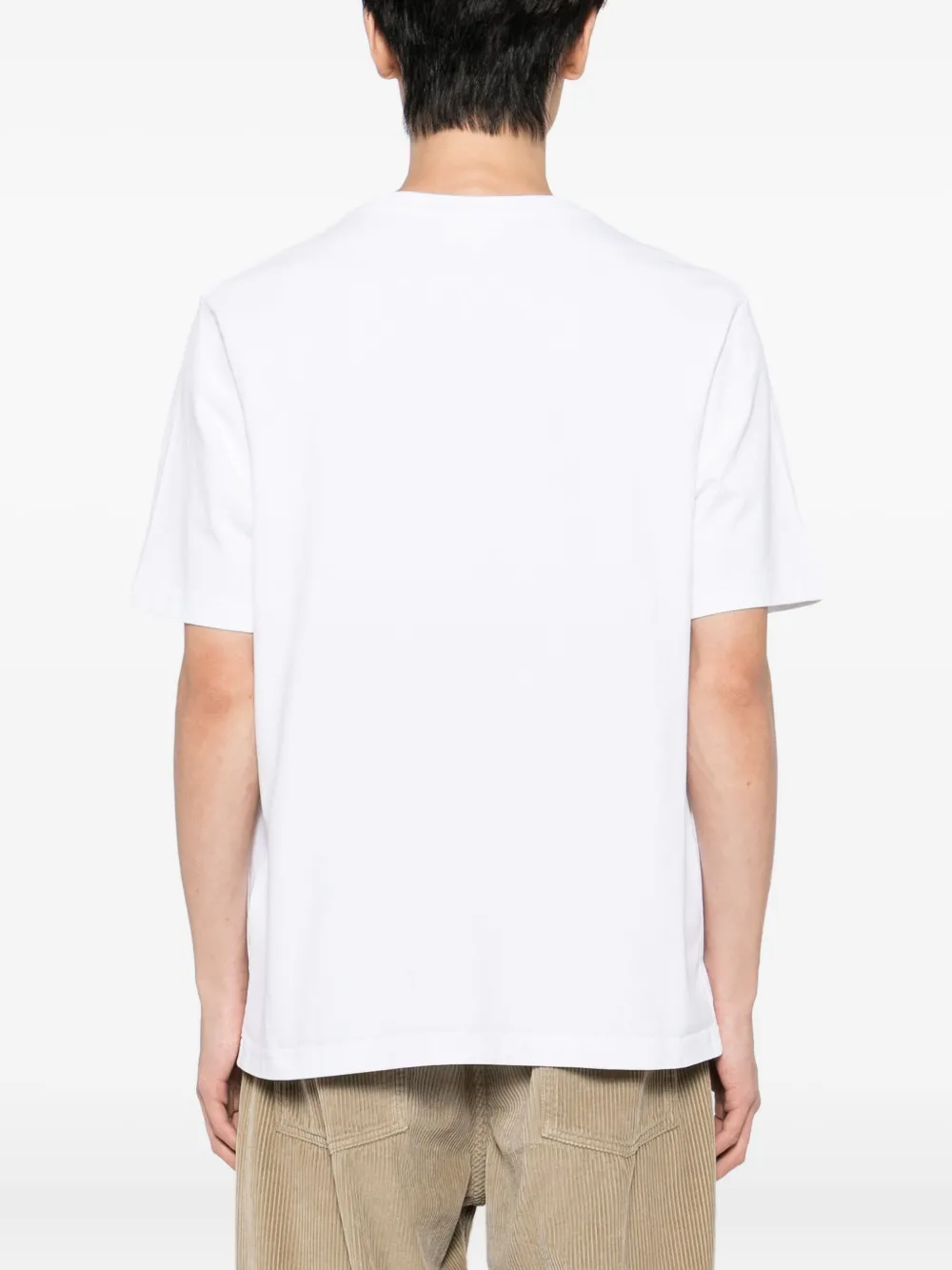 Maison Kitsuné T-shirt met vossenkop-patch Wit