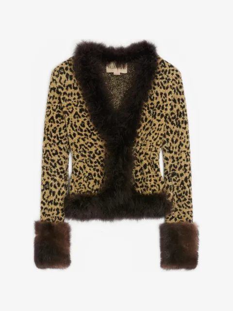 Valentino Garavani jacquard animal print Lurex knit jacket