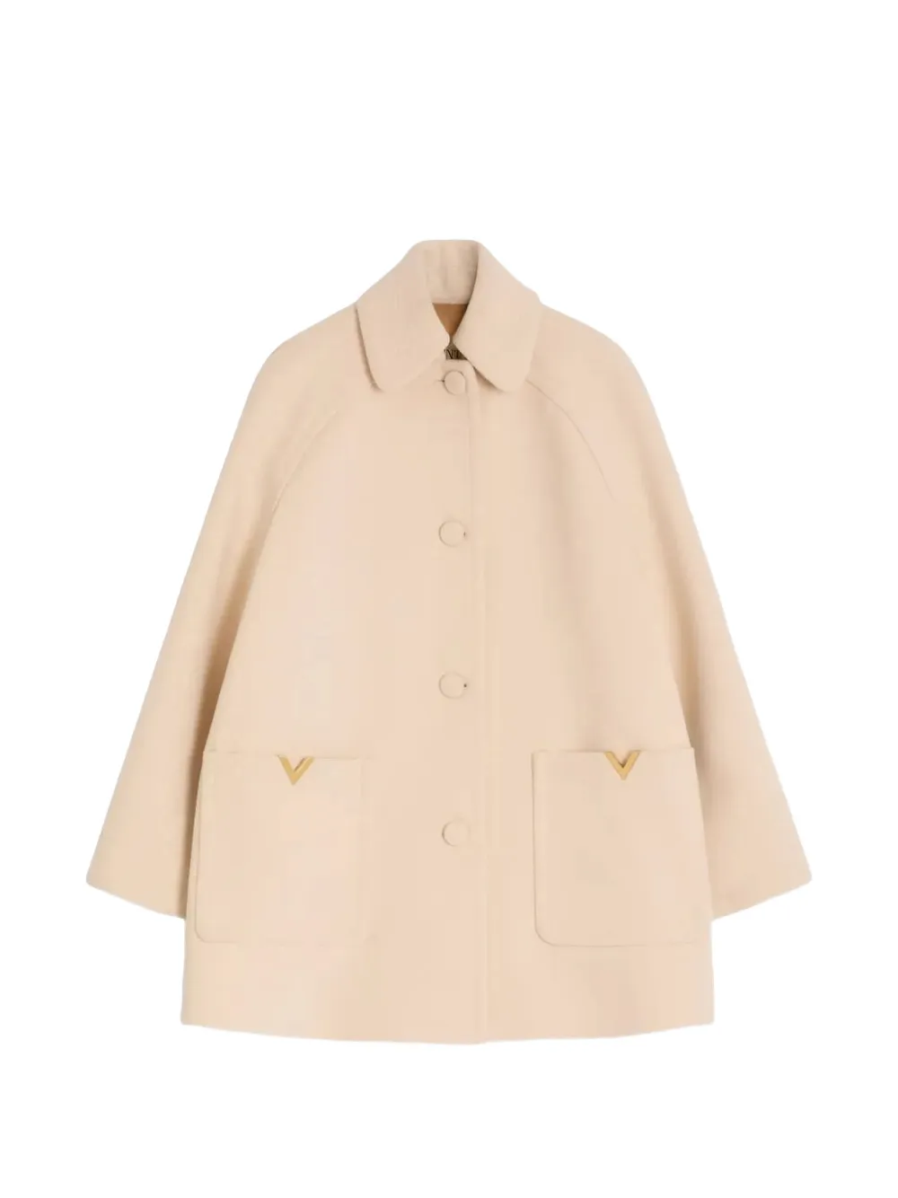 Valentino Garavani Wollen sailorjas met V-detail Beige