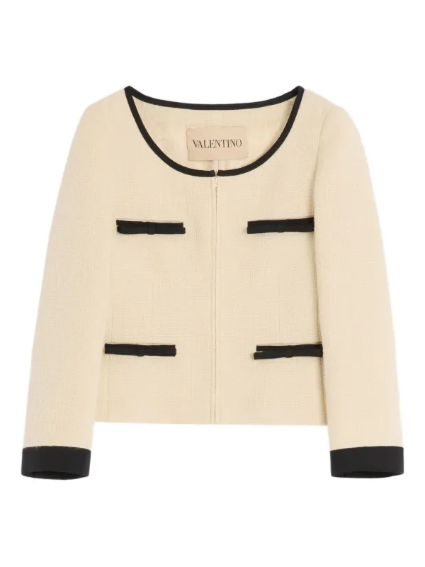 Valentino Garavani リボンディテール ツイードジャケット