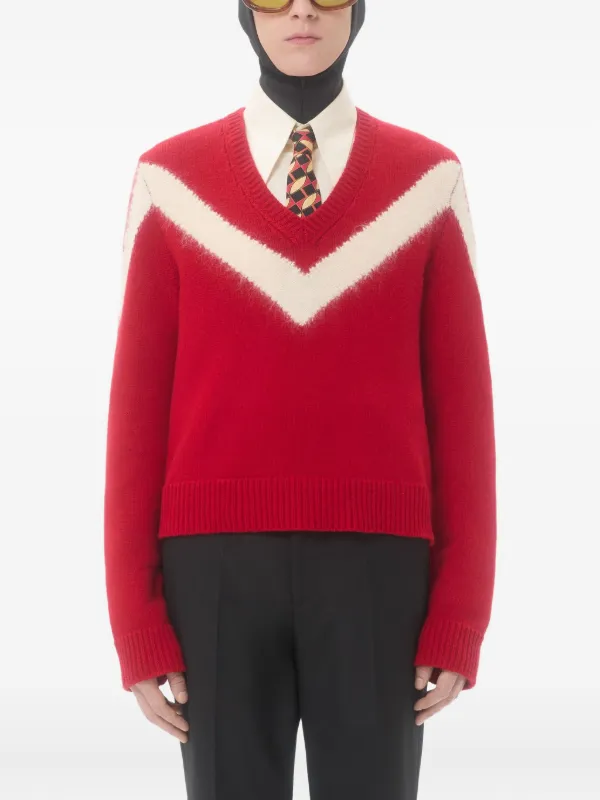 Valentino Garavani V-neck Wool Sweater | Red | FARFETCH Valentino Garavani V-neck Wool Sweater | Red | FARFETCH