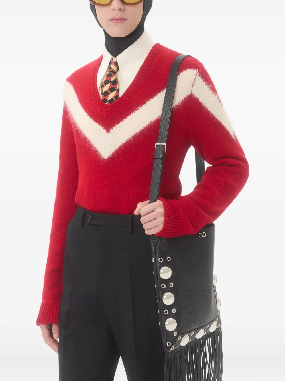 Valentino Garavani Sweater met V-hals Rood
