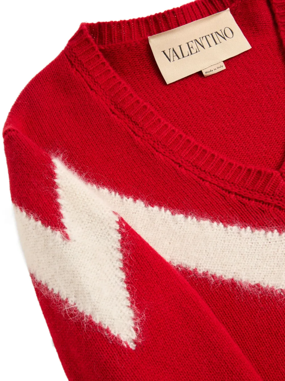 Valentino Garavani V-neck Wool Sweater | Red | FARFETCH