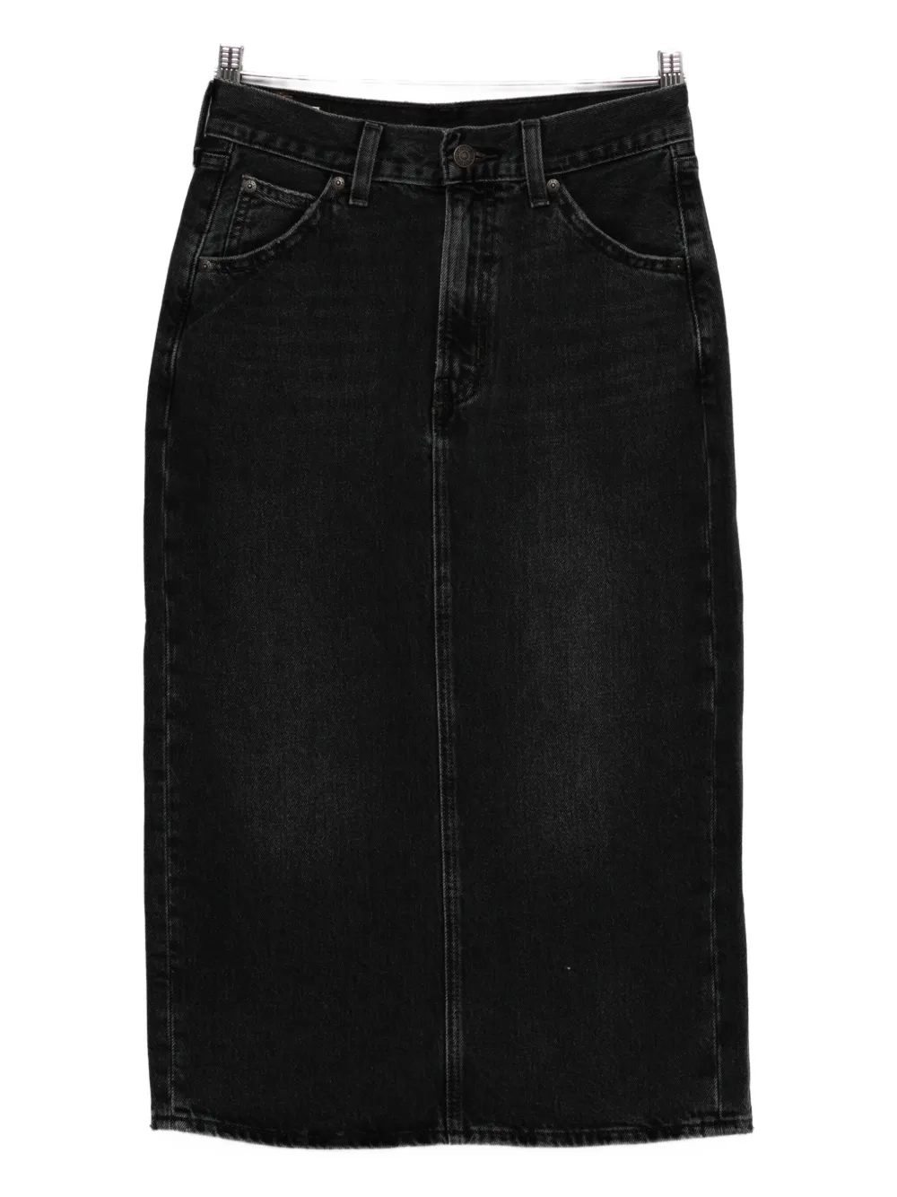 Levi's Denim Midi Skirt In Black