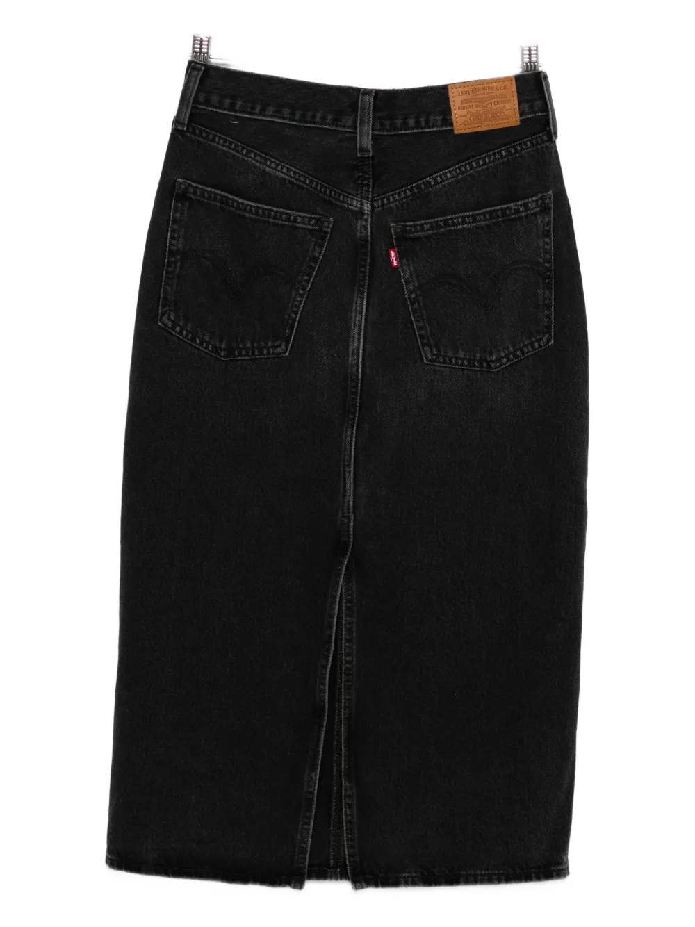 Levi's Denim Midi Skirt In Black