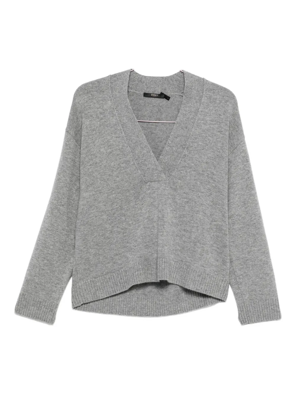 Seventy V-neck Wool Sweater In Gray