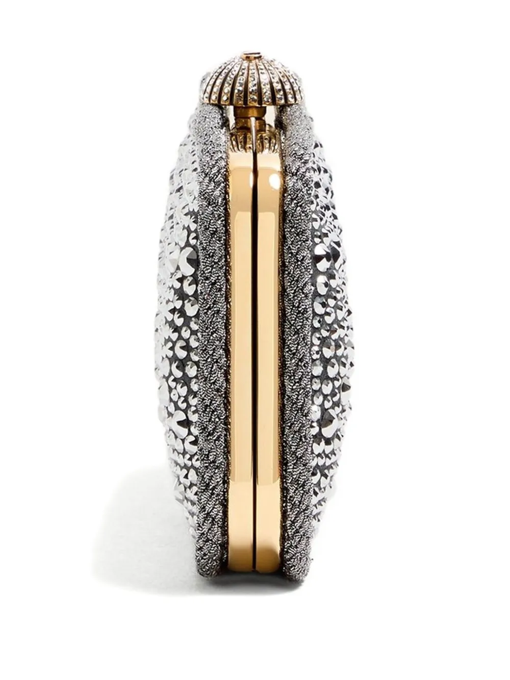 Valentino Garavani  Garavani Carry Secrets Minaudiere With Rhinestones Woman Crystal Uni In Silver