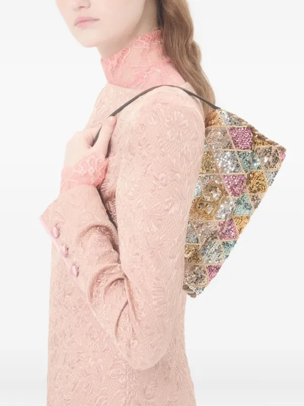 Valentino Garavani Vain Soft Rhombelle ショルダーバッグ S | ピンク