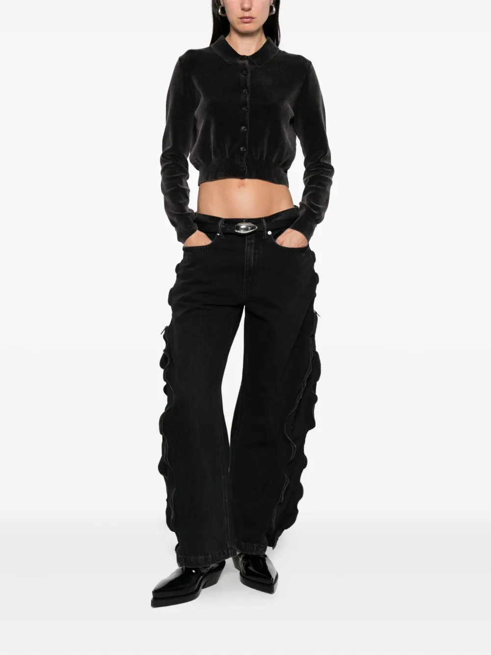 Alexander Wang collared cardigan Zwart