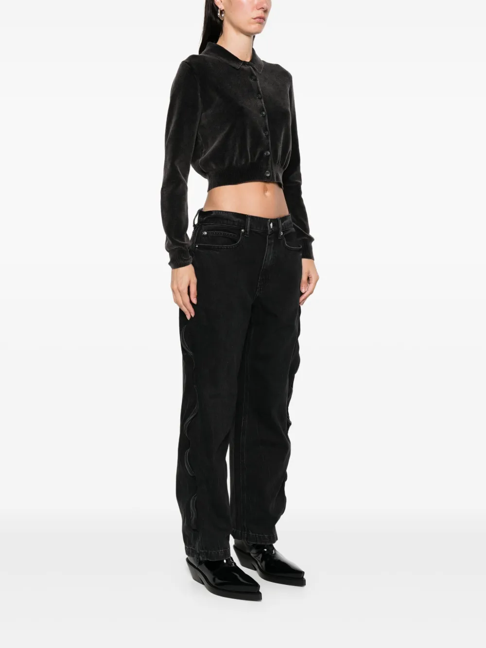 Alexander Wang collared cardigan Zwart