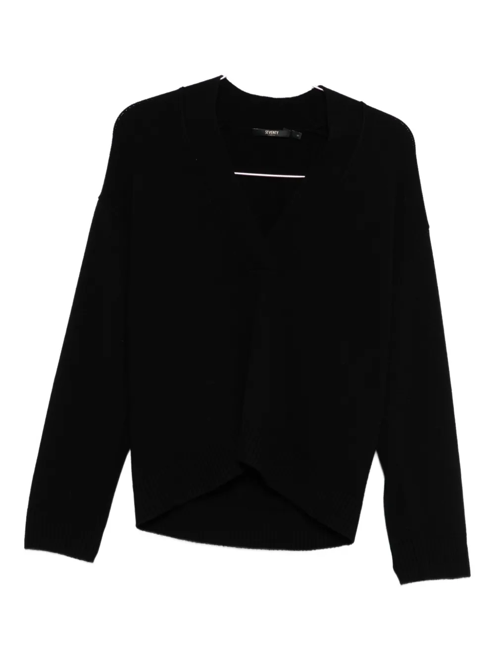 Seventy V-neck wool sweater Zwart
