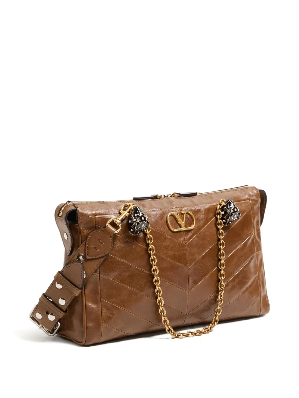 Valentino Garavani Panthea leather shoulder bag | Brown | Image 1