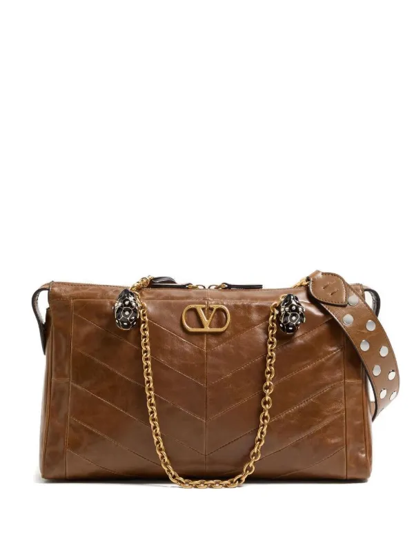 Valentino Garavani パンテア ナッパレザーショルダーバッグ