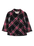 John Galliano Pre-Owned 2000s checked wool-blend jacket - Blue