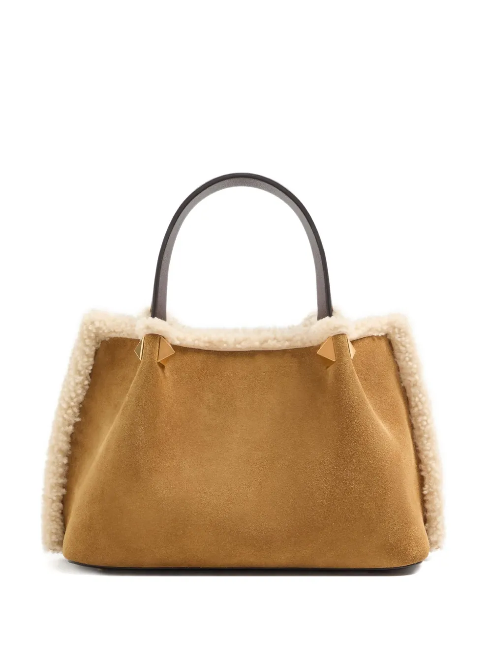 Valentino Garavani Kleine VLogo Signature suède shopper - Beige