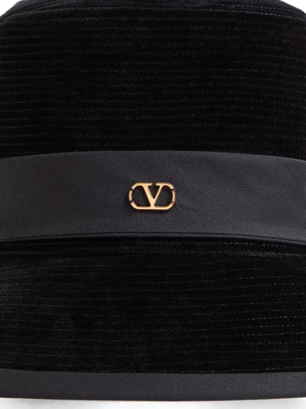 Valentino Garavani VLogo Signature fluwelen hoed Zwart