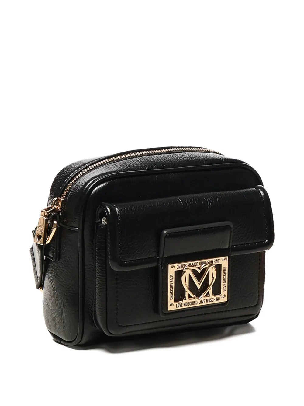 Love Moschino Schoudertas met logoplakkaat Zwart