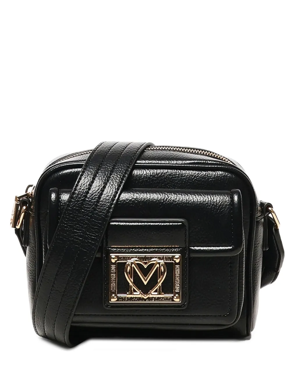 Love Moschino Schoudertas met logoplakkaat Zwart