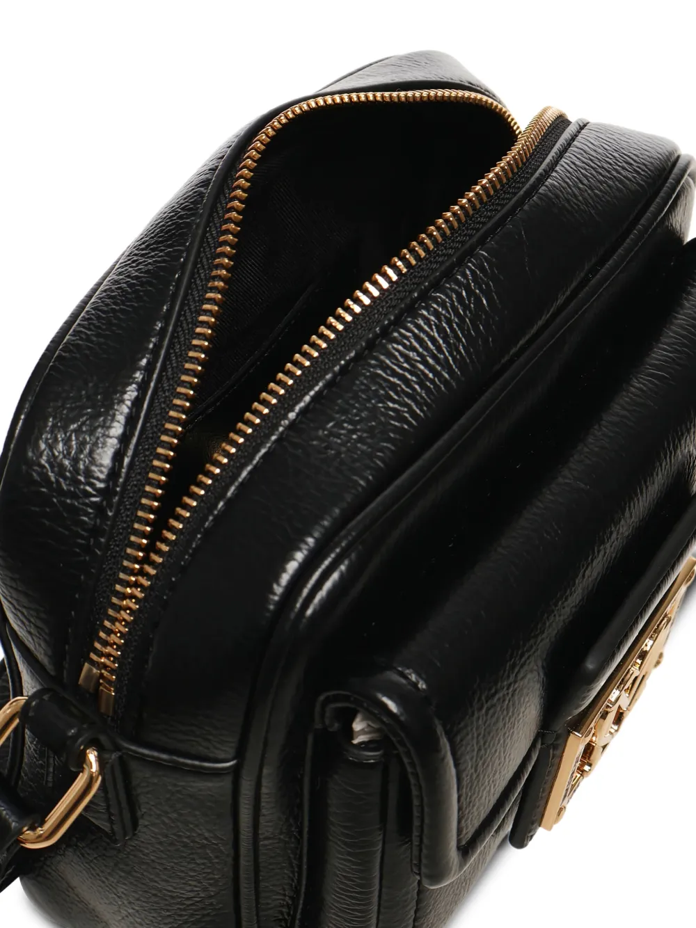 Love Moschino Schoudertas met logoplakkaat Zwart