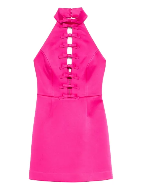 Rebecca Vallance bow-detail halterneck dress