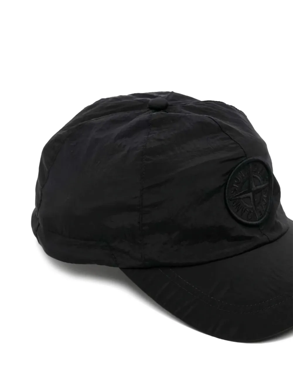 Stone Island logo-plaque baseball cap Zwart