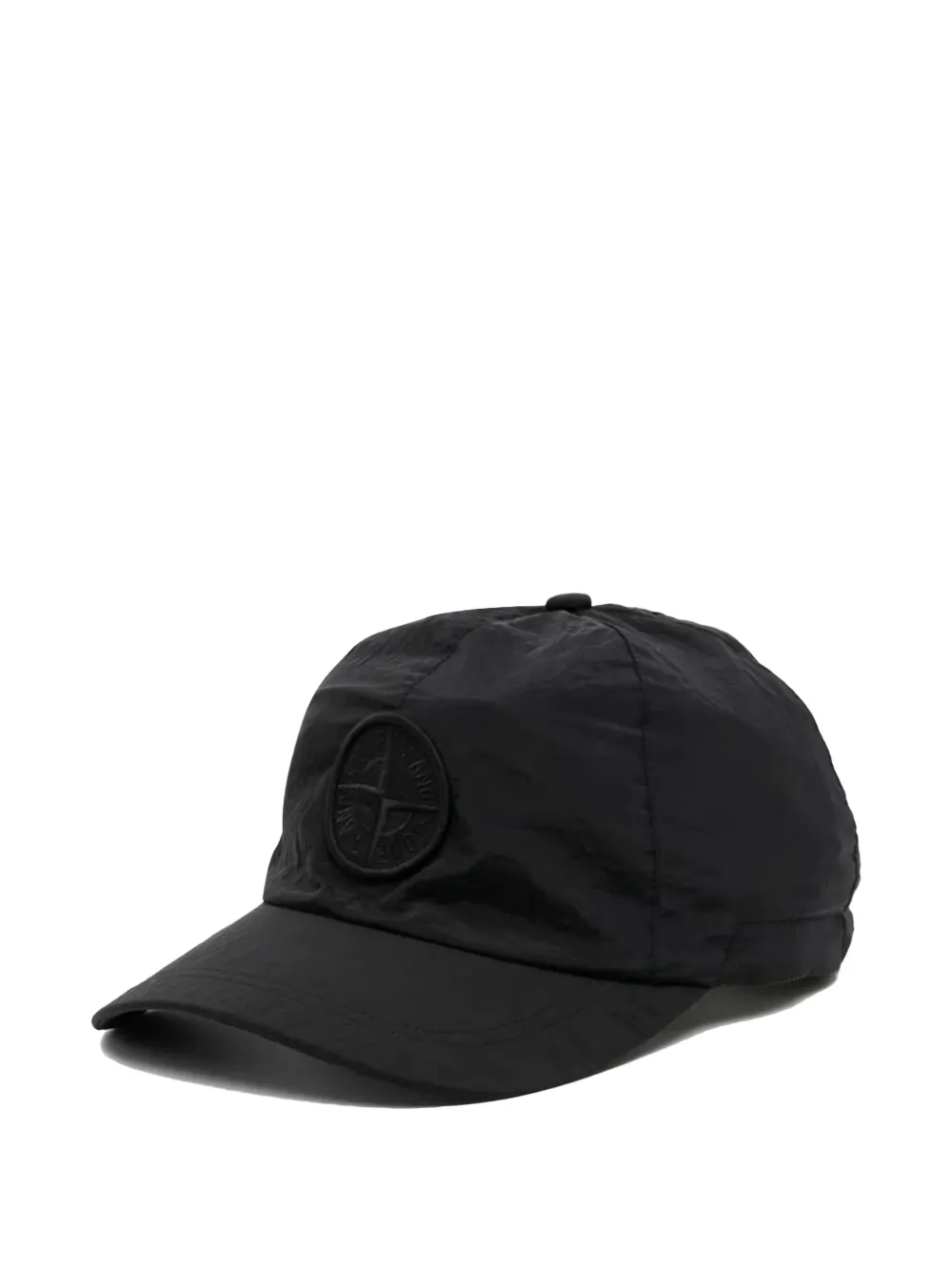 Stone Island logo-plaque baseball cap Zwart