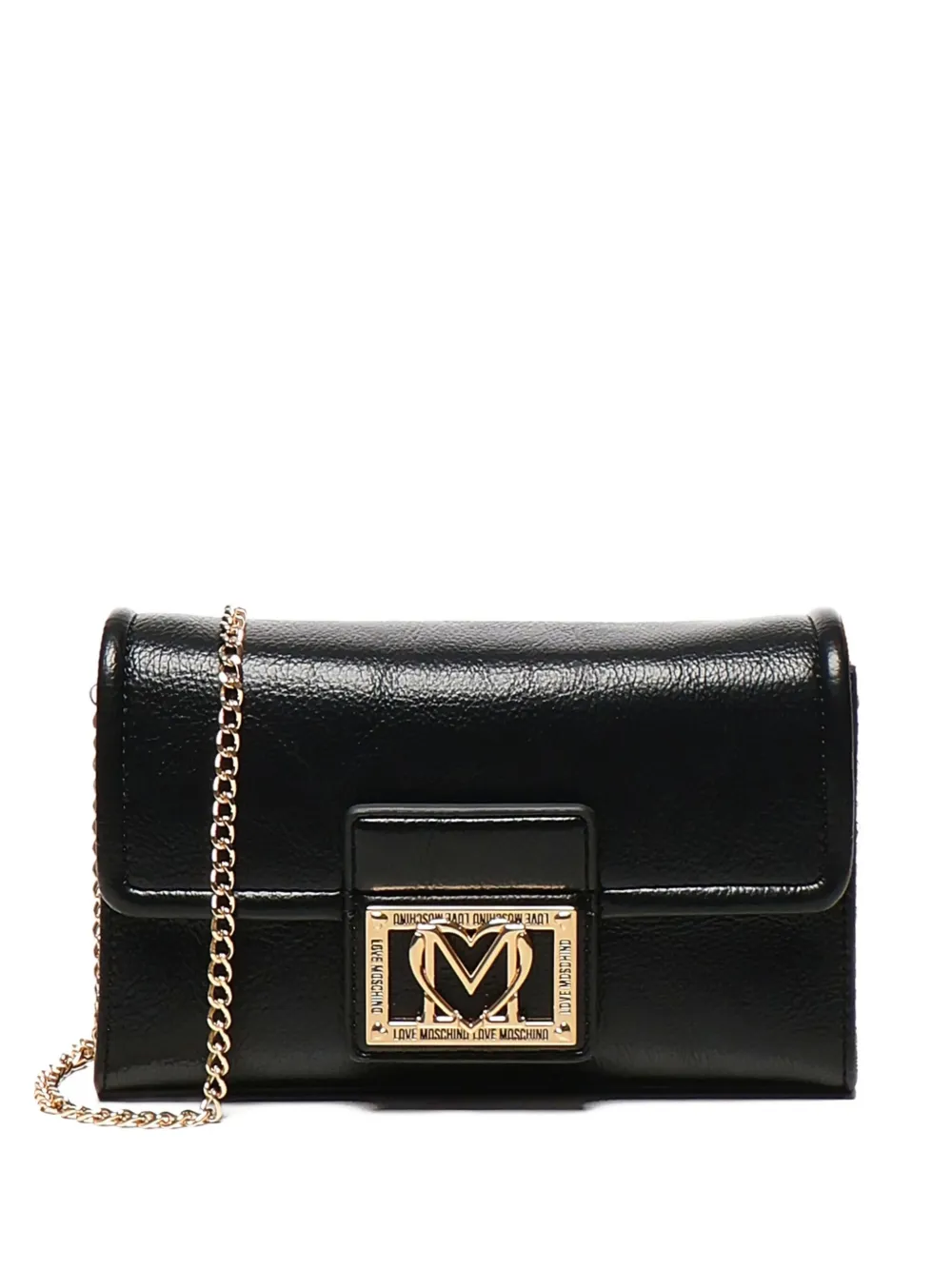 logo-plaque chain shoulder bag