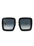 ANNA-KARIN KARLSSON Beaming Sky crystal-embellished square sunglasses - Gold