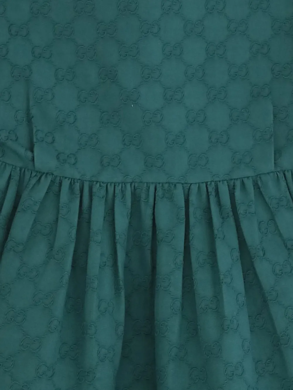 Gucci Kids Jurk met korte mouwen en GG-patroon Groen