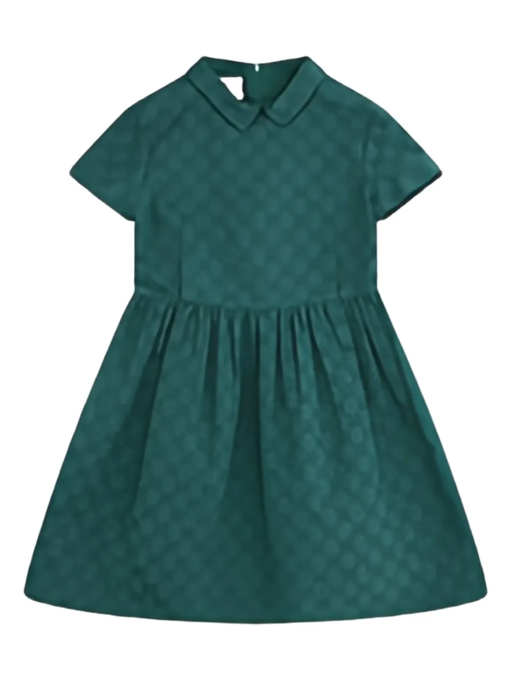 Gucci Kids Jurk met korte mouwen en GG-patroon Groen