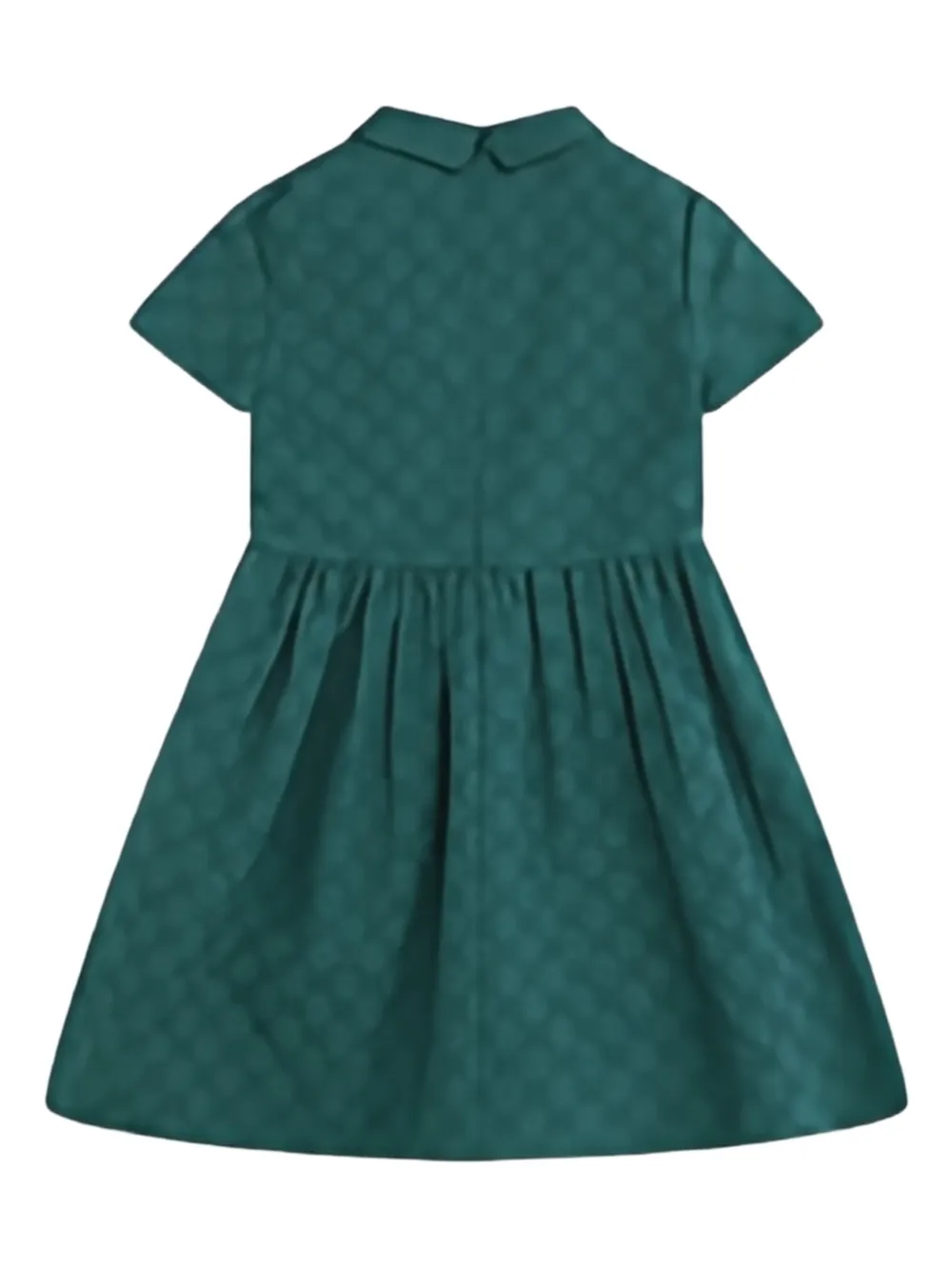 Gucci Kids Jurk met korte mouwen en GG-patroon Groen
