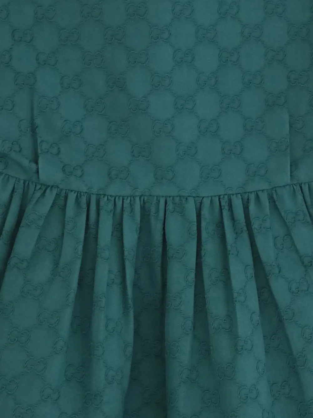 Gucci Kids Jurk met korte mouwen en GG-patroon Groen