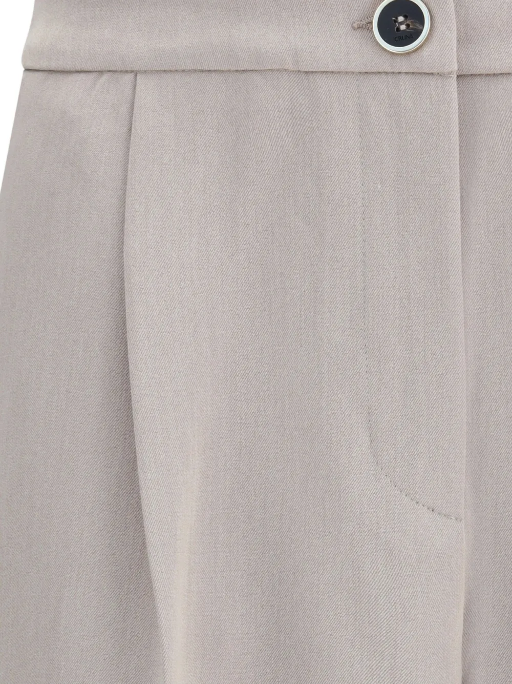 Cruna Welt Pockets Button Trousers In Gray