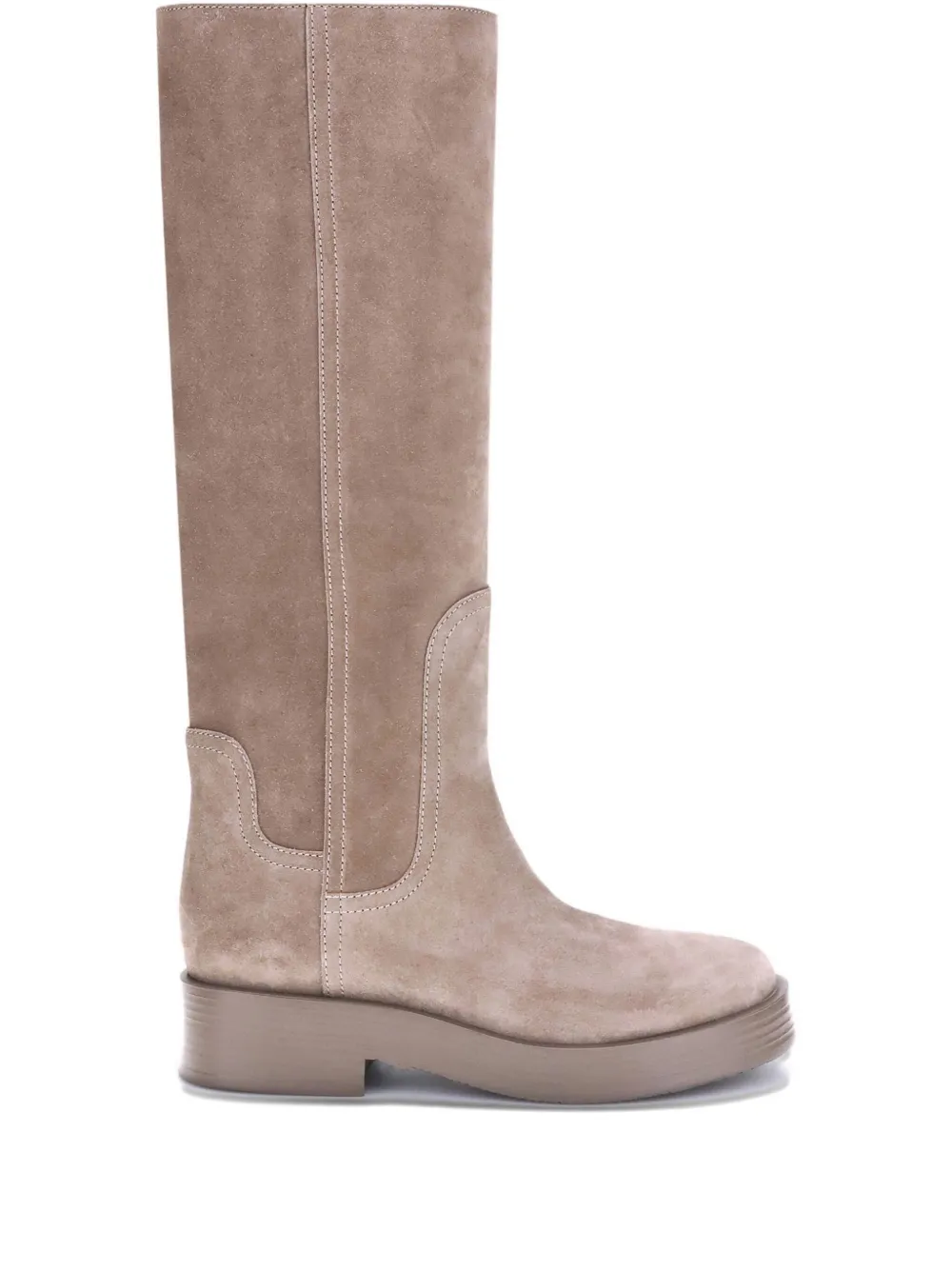 Casadei Charlie suede knee-high boots CARIBOU