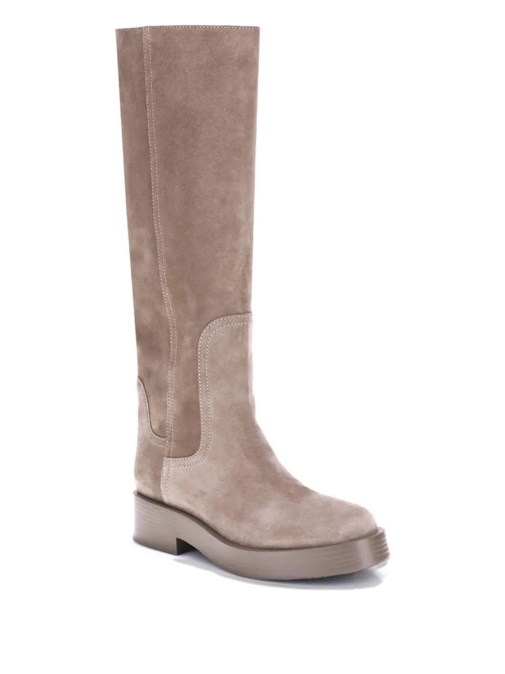 Casadei Charlie suede knee-high boots CARIBOU