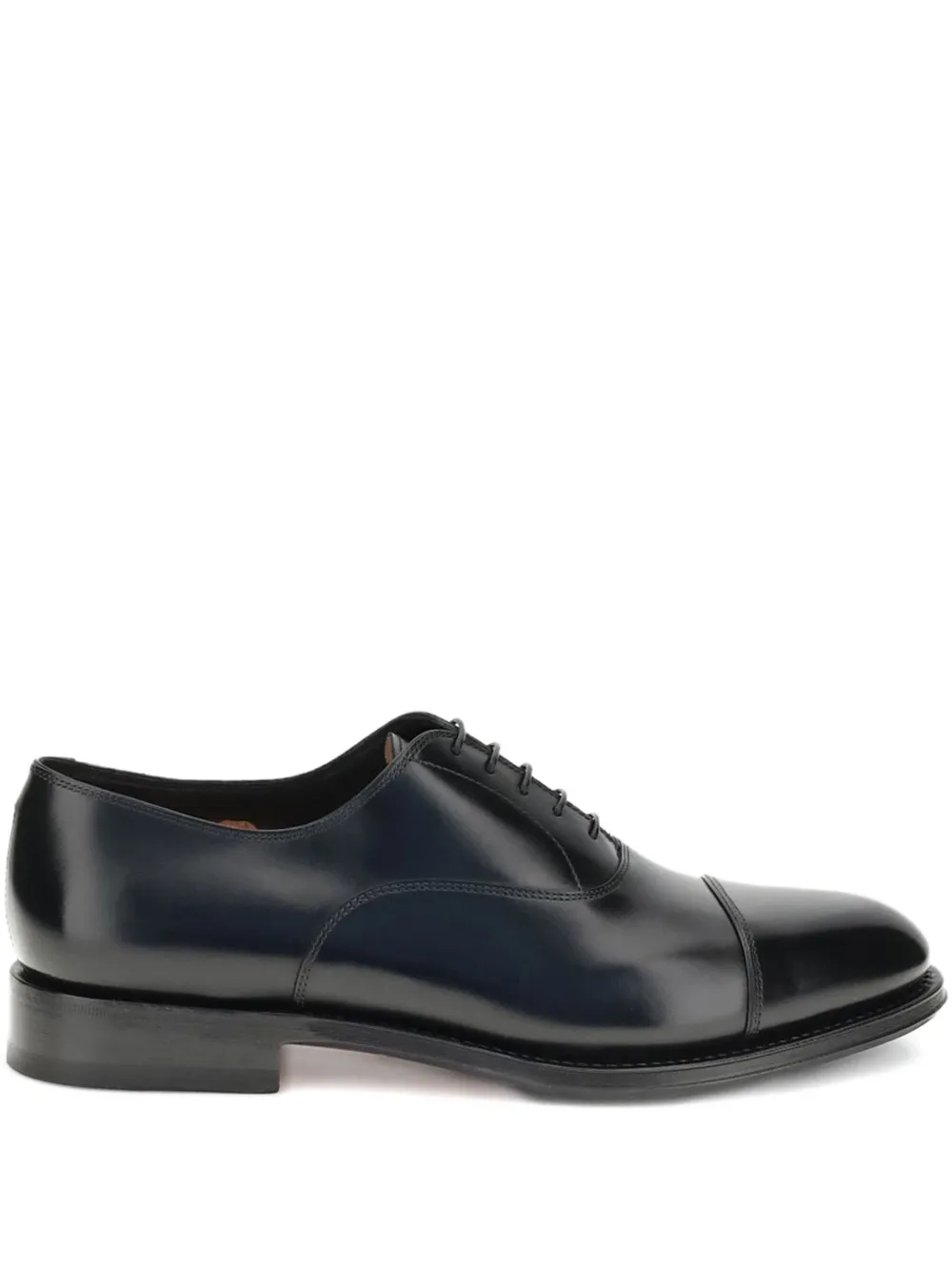 Santoni cap-toe lace-up oxford shoes Black