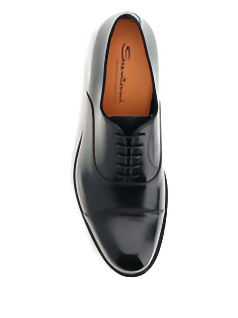 Santoni Cap-toe Lace-up Oxford Shoes In Black