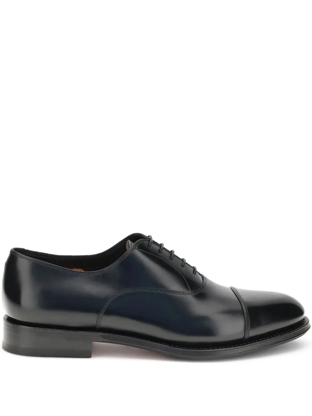 Santoni cap-toe lace-up oxford shoes Black
