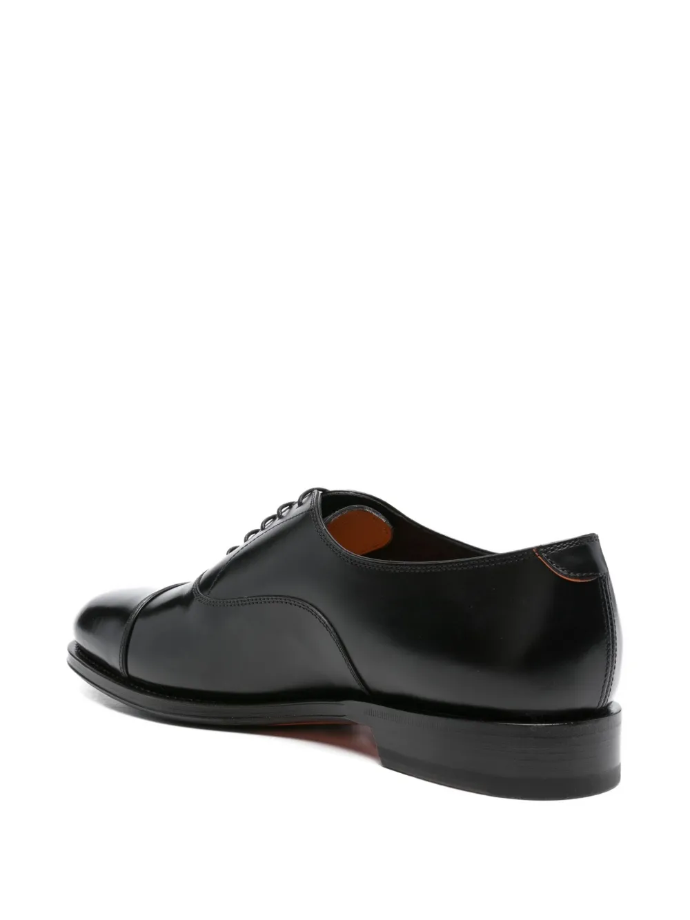 Santoni cap-toe lace-up oxford shoes Black