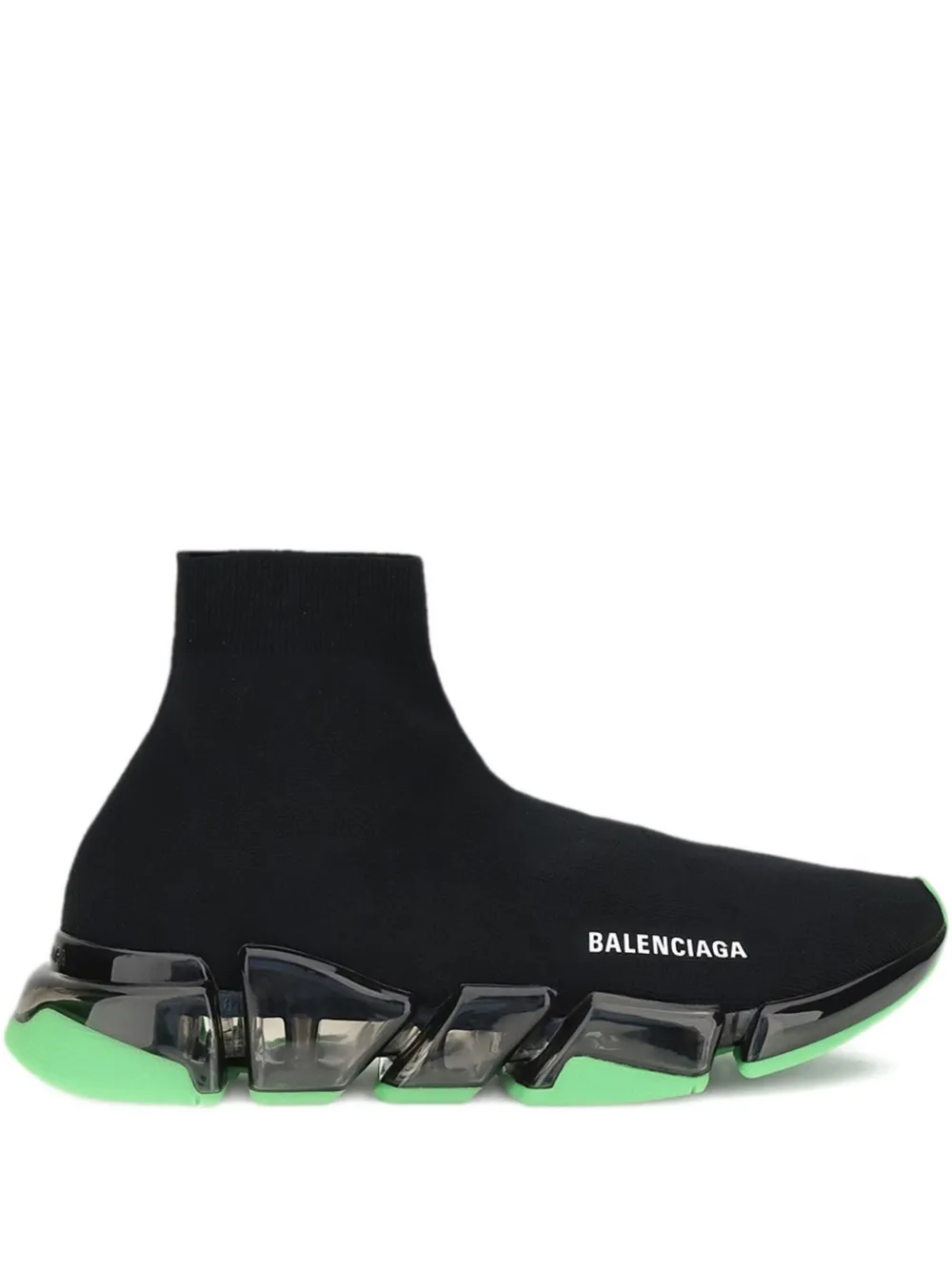 Balenciaga clear sole sock sneakers Black
