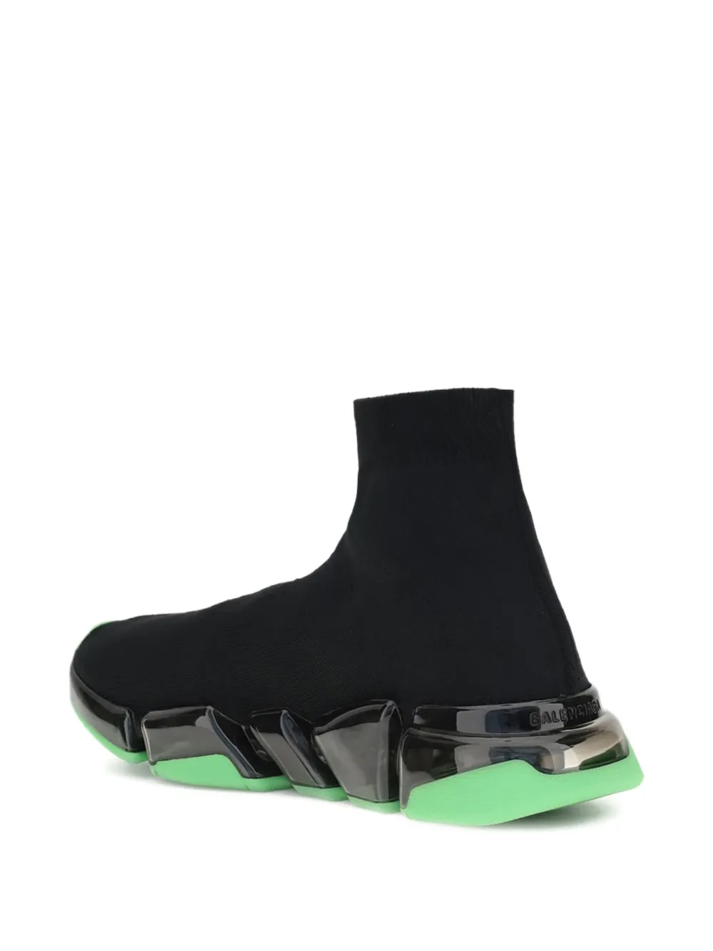 Balenciaga clear sole sock sneakers Black