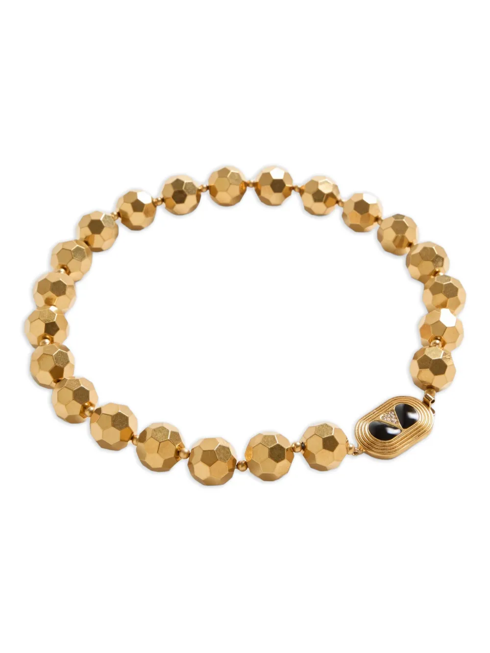 Valentino Faceted-sphere Bead Necklace In Gold
