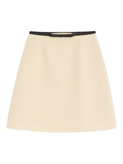 Valentino Garavani bow-detail tweed skirt