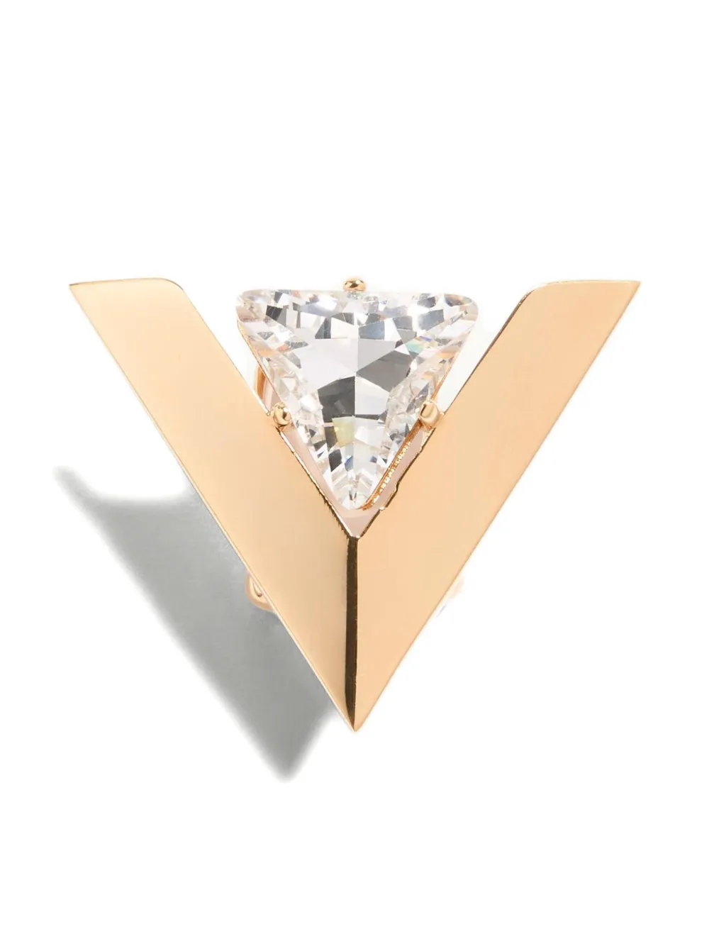 Valentino Je Les V-metal And Crystal Earrings In Gold