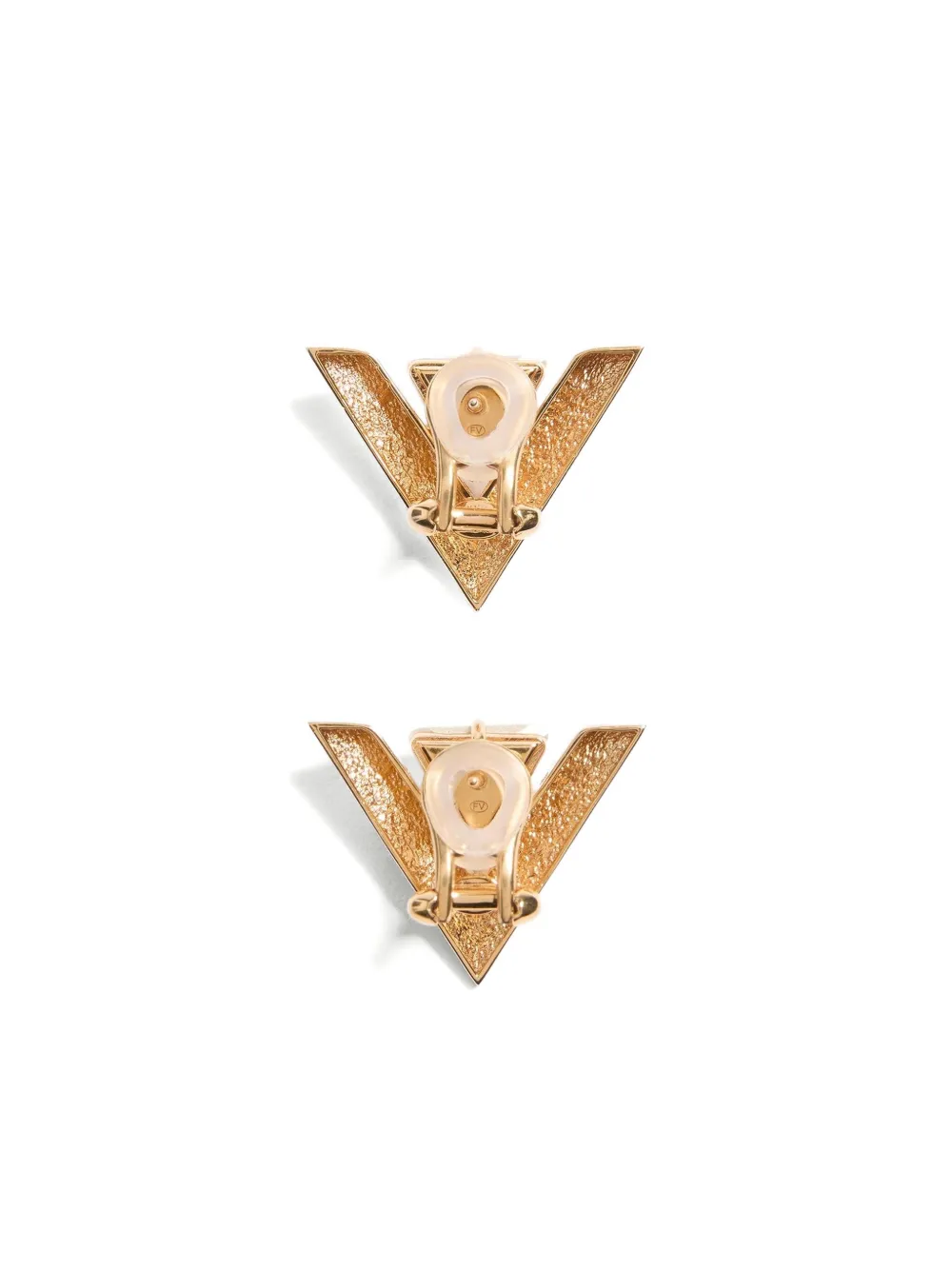 Valentino Je Les V-metal And Crystal Earrings In Gold