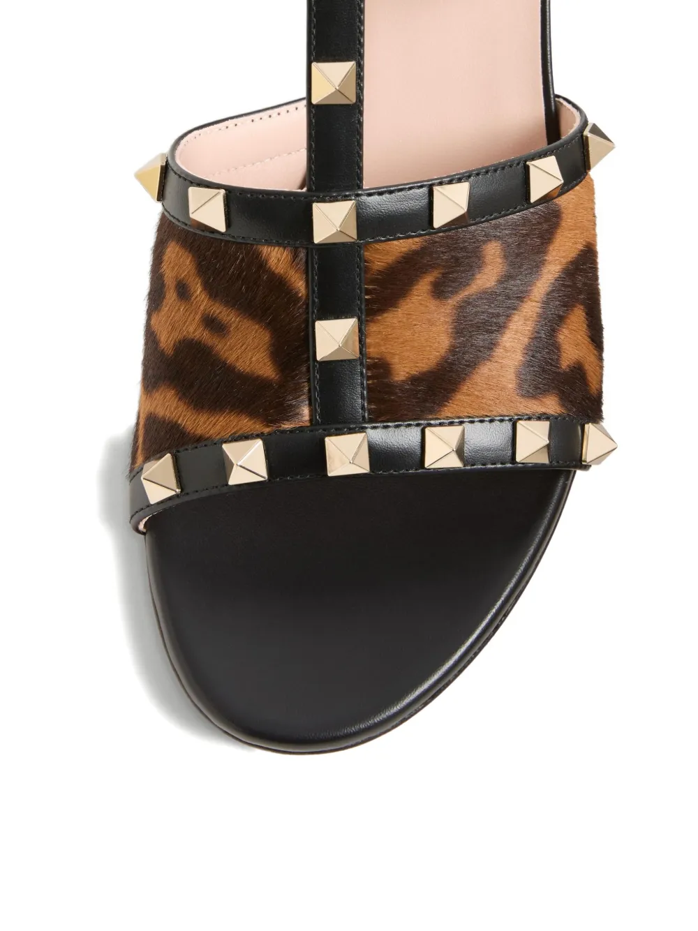 Valentino 60mm Rockstud Leopard-print Sandals In Animal Print