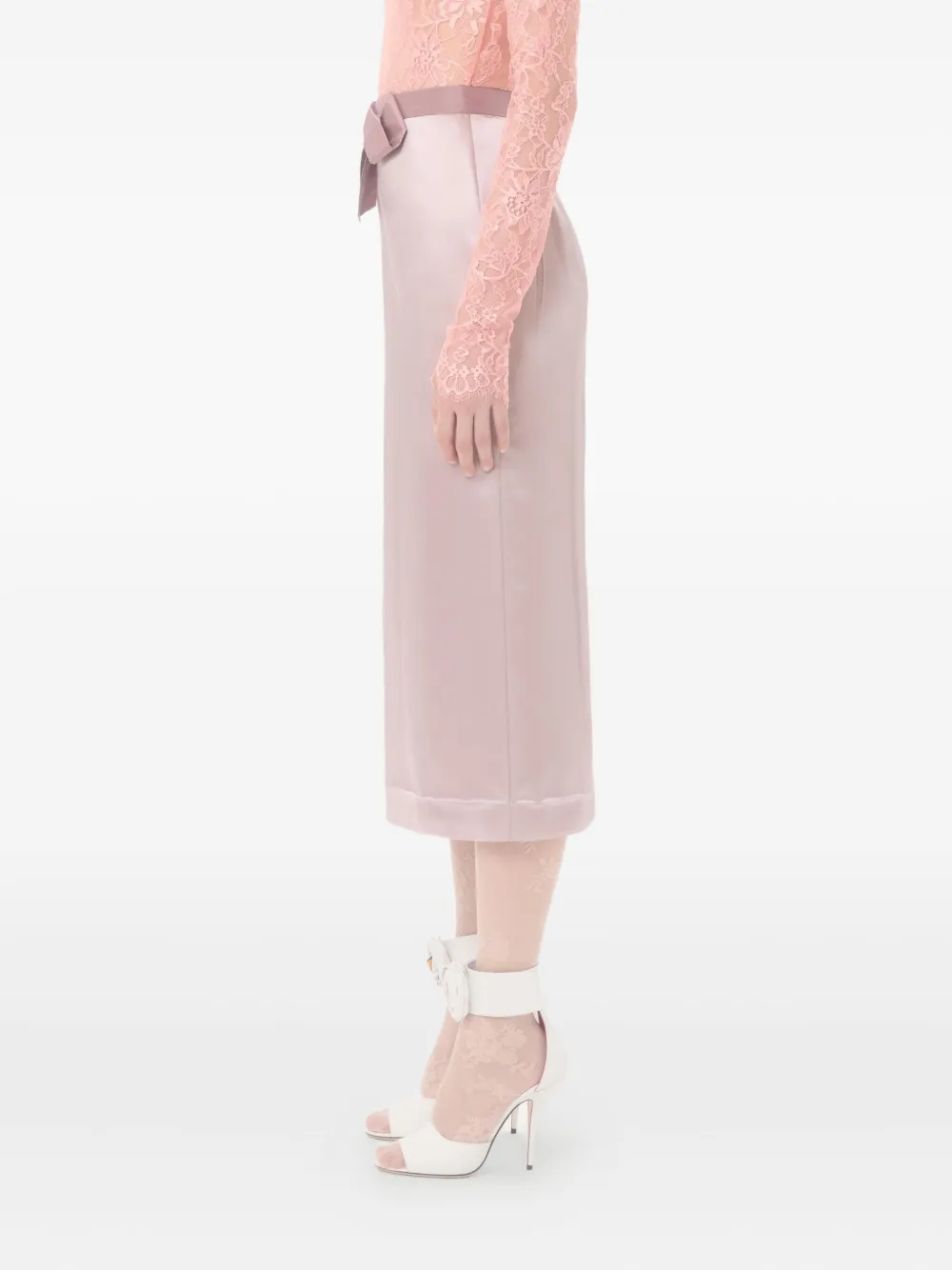 Valentino Garavani Midi-rok met strikdetail Roze